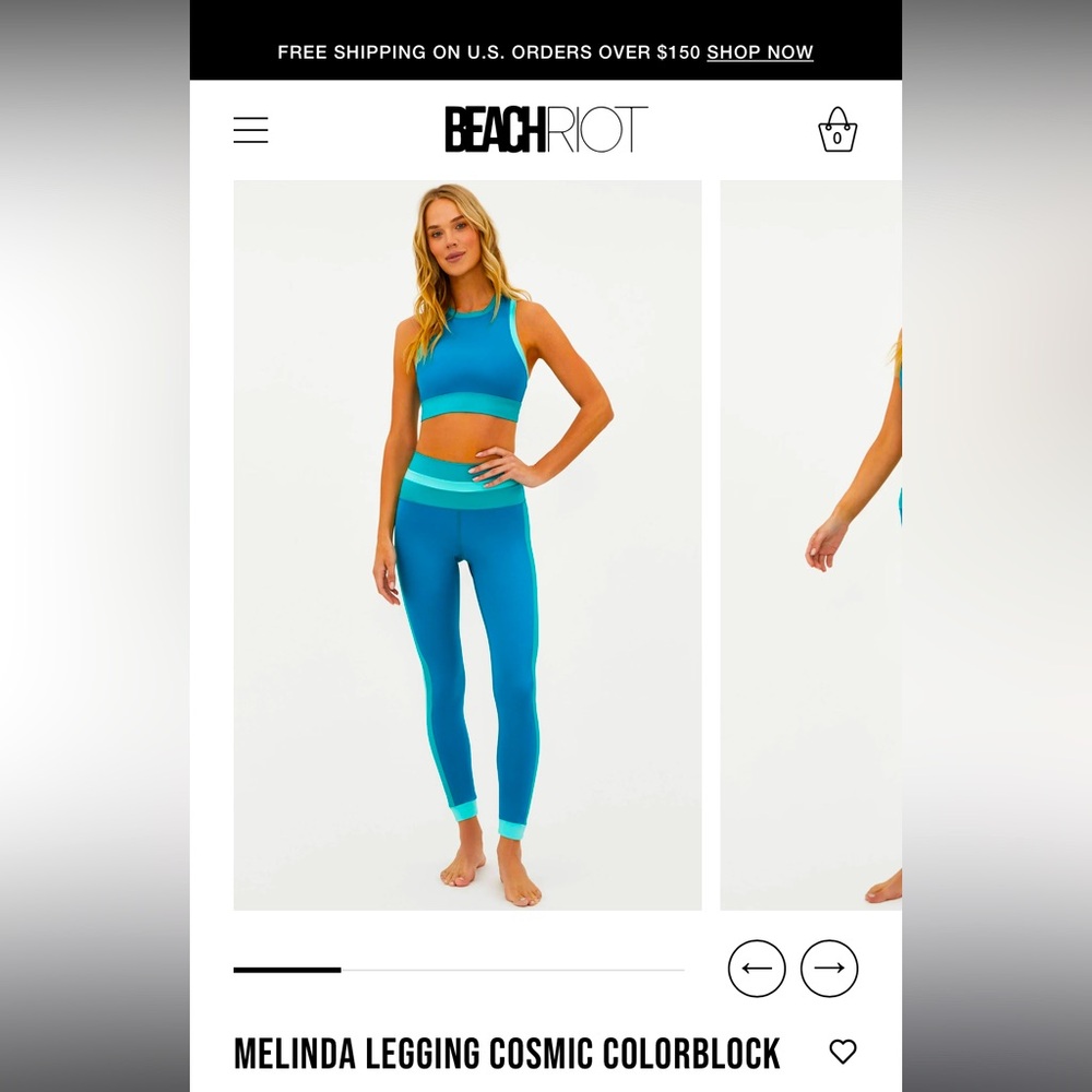 Beach Riot Melinda Legging Cosmic Colorblock Size Small